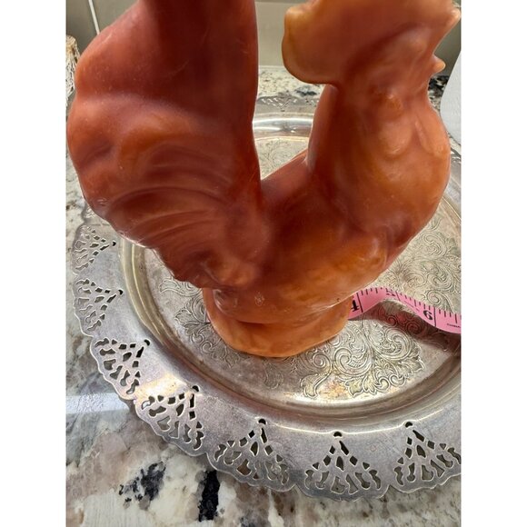 2 VTG Candelier Handcrafted Figural Wax Rooster Candle Table Top Decor Farmhouse - Picture 7 of 16